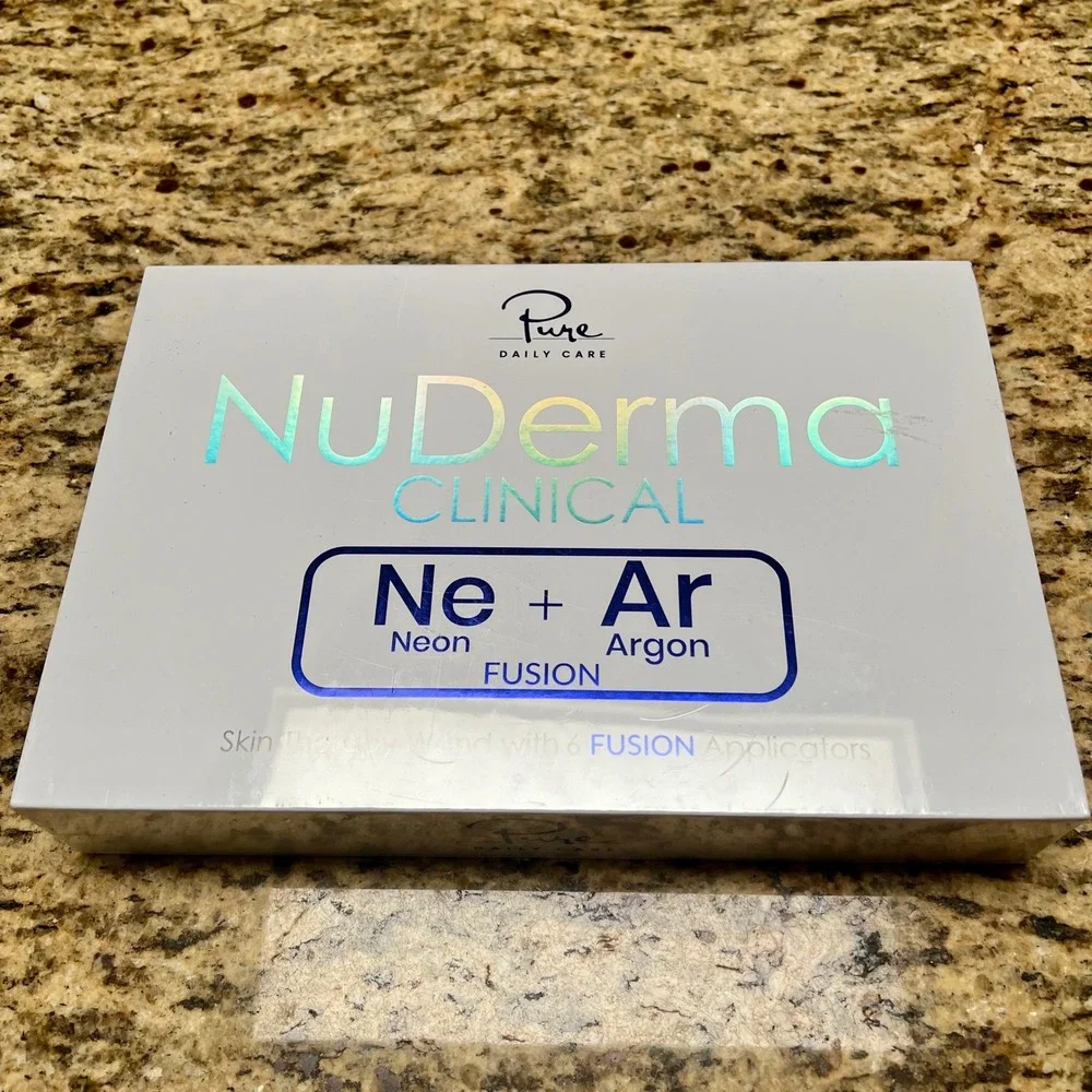 Pure Daily Care NuDerma Clinical Skin Therapy Wand Neon Argon Fusion 6 Tubes NEW